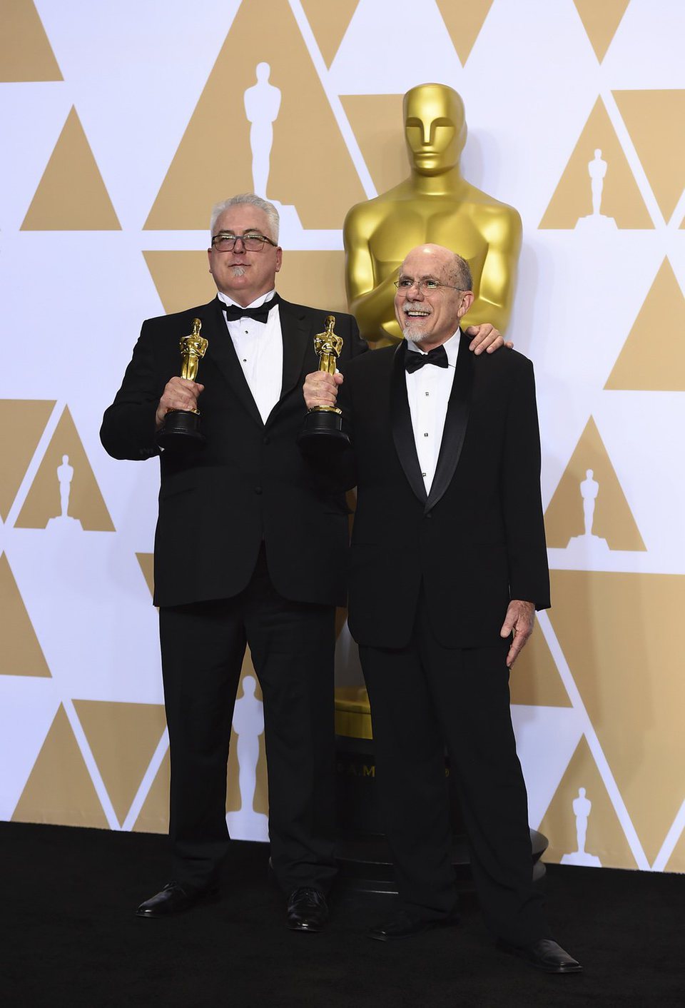 Alex Gibson and Richard King winners of the Oscar for Best Sound Editing for 'Dunkirk'