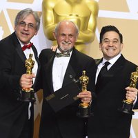 Mark Weingarten, Gregg Landaker and Gary A. Rizzo, Oscar winners for best sound mixing for 'Dunkirk'