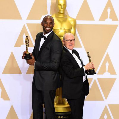 Kobe Bryant and Glen Keane, Oscar winners for Best Animated Short