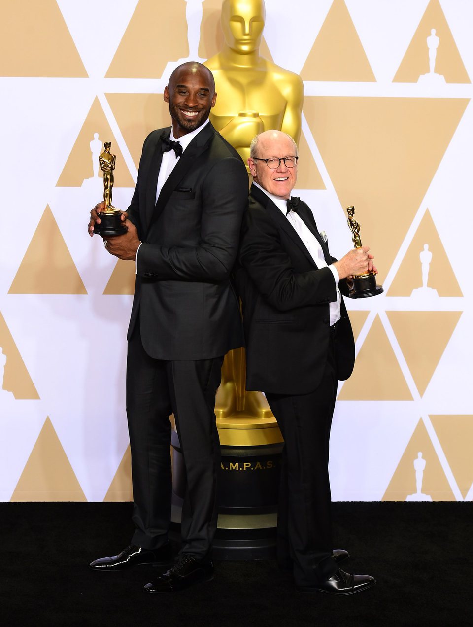 Kobe Bryant and Glen Keane, Oscar winners for Best Animated Short