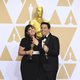 Kristen Anderson-Lopez and Robert Lopez, winners of the Oscar for Best Original Song for 