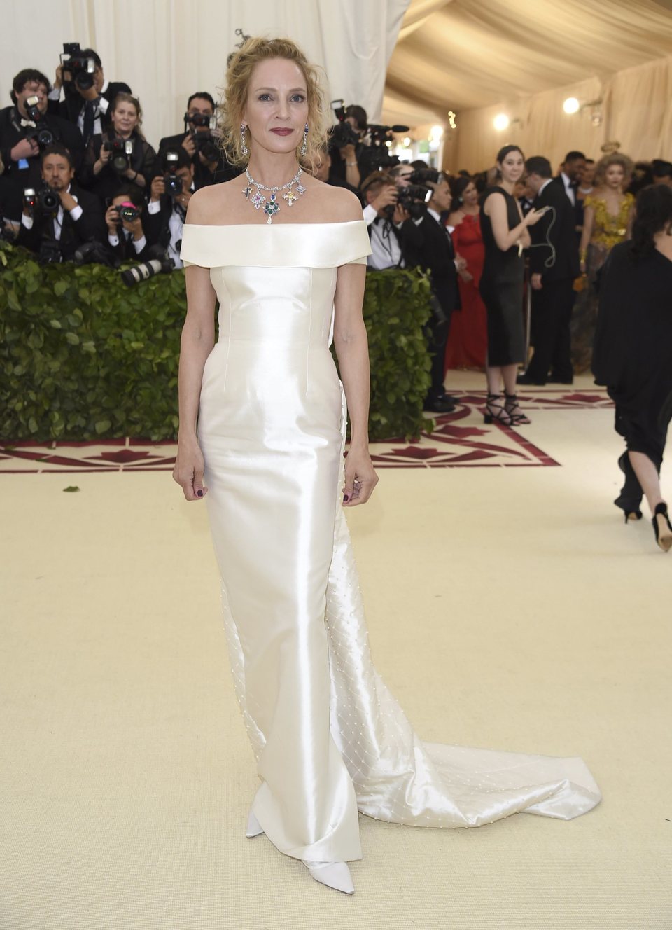 Uma Thruman at the Met Gala 2018