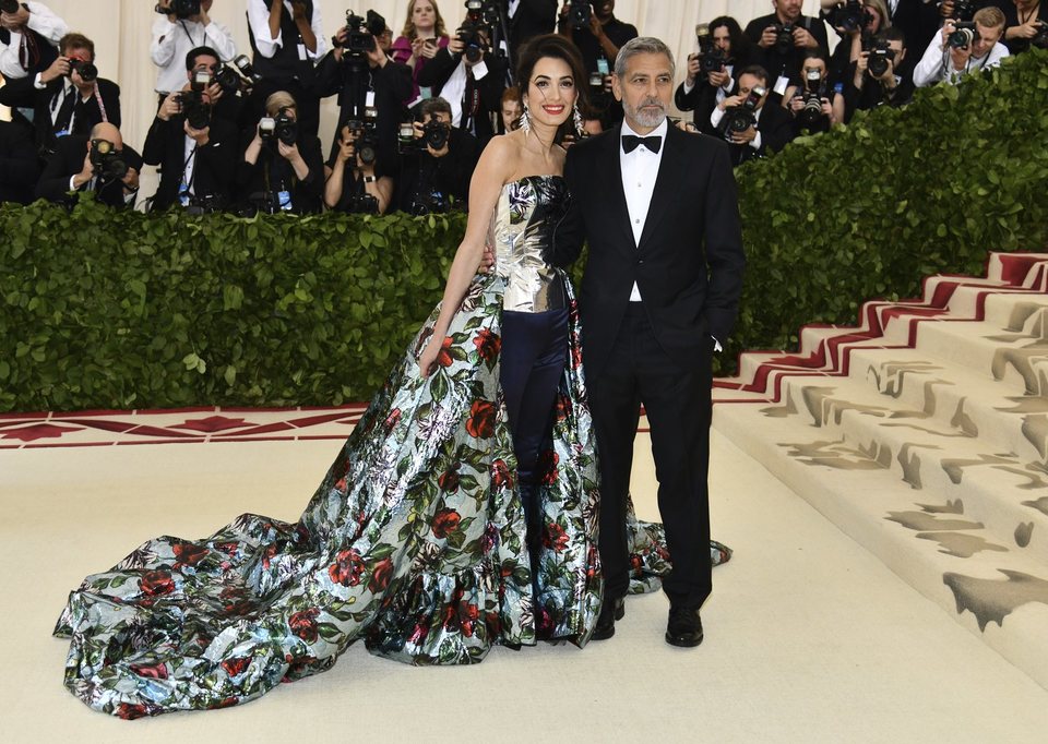 George Clooney and Amal Clooney at the Met Gala 2018