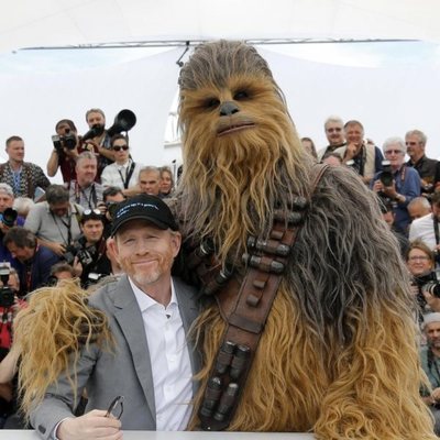 Ron Howard and Chewbacca attend the premiere of 'Solo: A Star Wars Story' during the 71st Cannes Film Festival