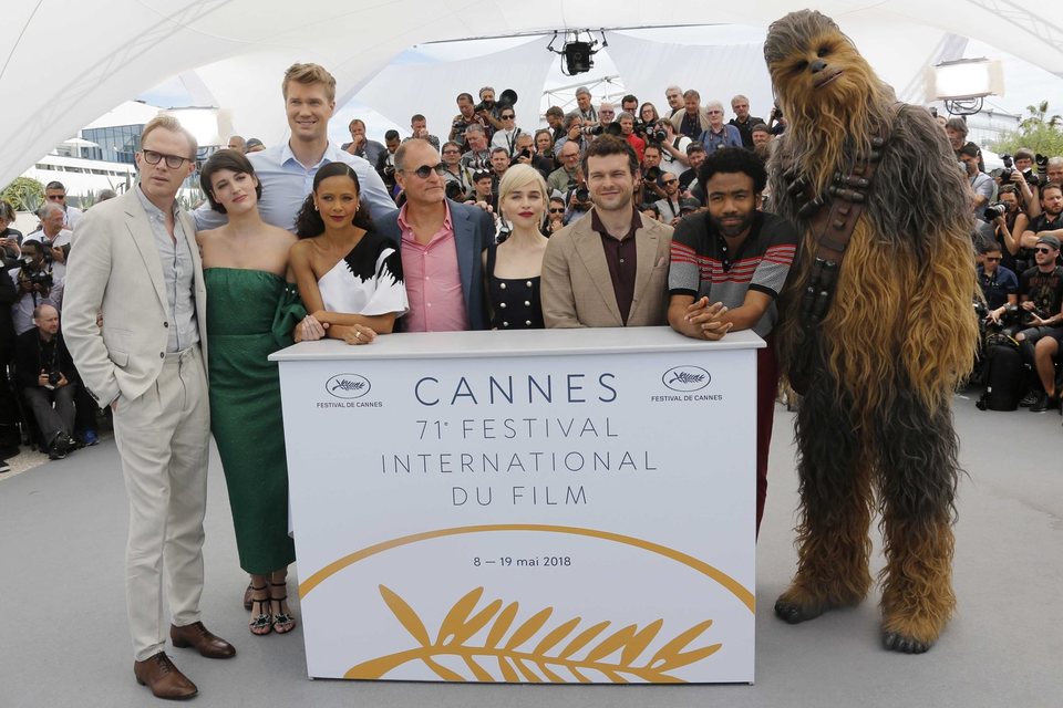 Actors of 'Solo: A Star Wars Story' attend the premiere of the film at the Cannes Film Festival