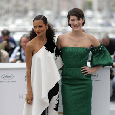 Thandie Newton and Phoebe Waller-Bridge attend the premiere of 'Solo: A Star Wars Story' during the 71st Cannes Film Festival