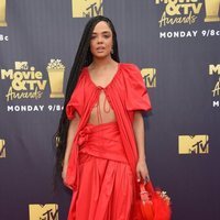 Tessa Thompson at the MTV Movie & TV Awards 2018 red carpet