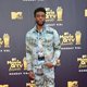 Chadwick Boseman at the MTV Movie & TV Awards 2018 red carpet