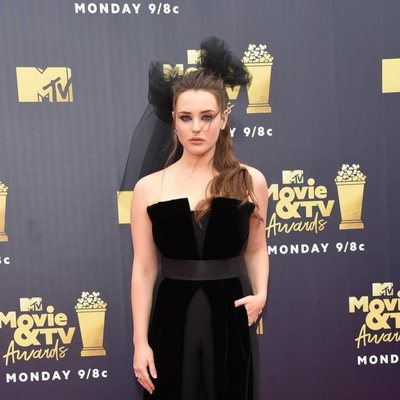 Katherine Langford at the MTV Movie & TV Awards 2018 red carpet