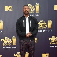 Michael B. Jordan at the MTV Movie & TV Awards 2018 red carpet