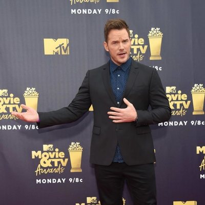 Chris Pratt at the MTV Movie & TV Awards 2018 red carpet