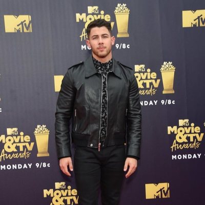 Nick Jonas at the MTV Movie & TV Awards 2018 red carpet