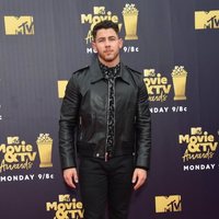 Nick Jonas at the MTV Movie & TV Awards 2018 red carpet