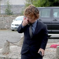 Peter Dinklage arrives at the wedding of Kit Harington and Rose Leslie