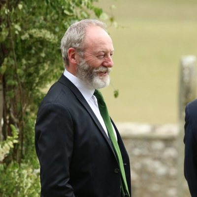 Liam Cunningham arrives at the wedding of Kit Harington and Rose Leslie