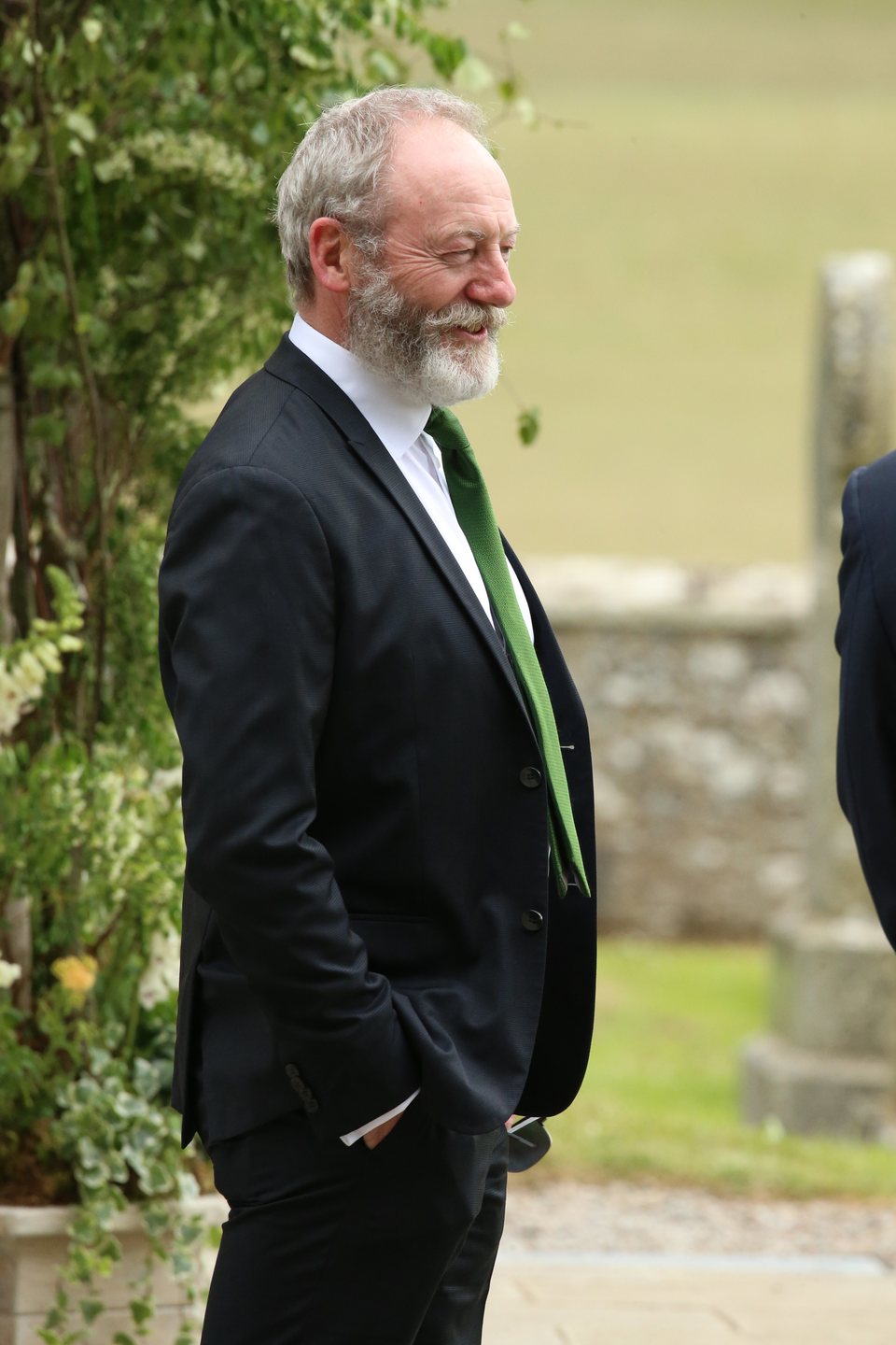 Liam Cunningham arrives at the wedding of Kit Harington and Rose Leslie