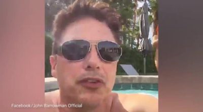 John Barrowman's husband flashes penis