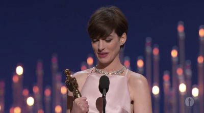 Anne Hathaway winning Best Supporting Actress