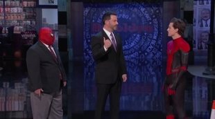 Tom Holland shows up on 'Jimmy Kimmel Live!' wearing Spider-Man's suit