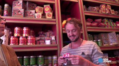 Tour of 'The Wizarding World of Harry Potter' in Hollywood with Tom Felton